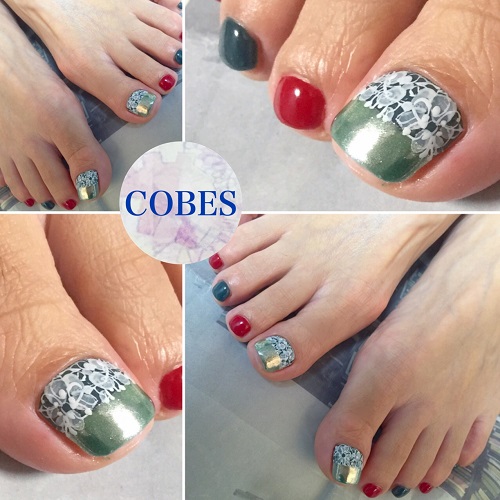 レース ミラーネイル フットジェル Nail Salon Cobes