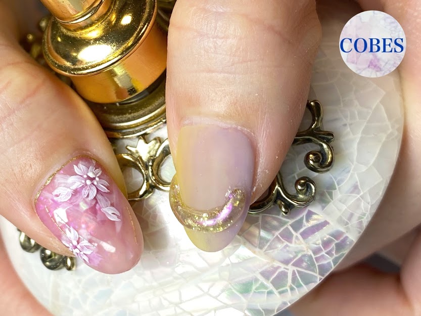 春のニュアンスカラー 桜ネイル ジェルネイル Nail Salon Cobes