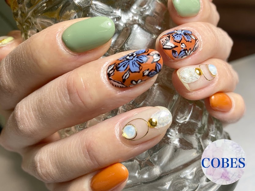 ジェルフラワーアート ジェルネイル Nail Salon Cobes